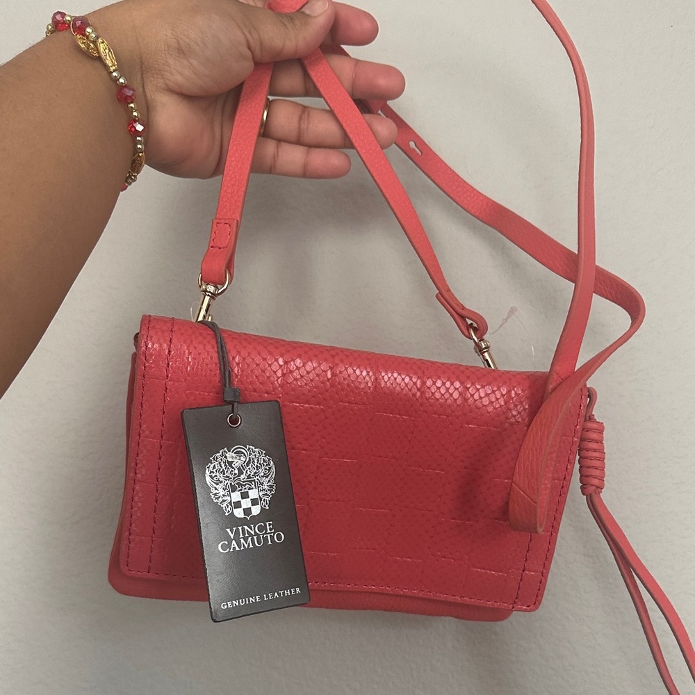 Vince Camuto Pink Textured Crossbody Bag